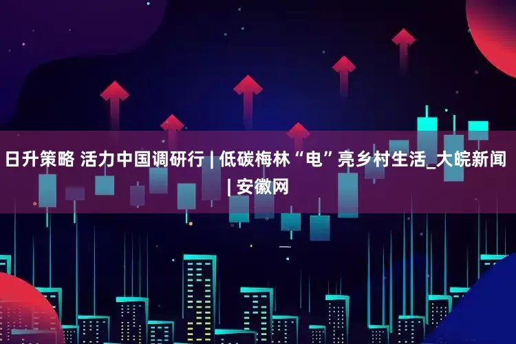 日升策略 活力中国调研行 | 低碳梅林“电”亮乡村生活_大皖新闻 | 安徽网